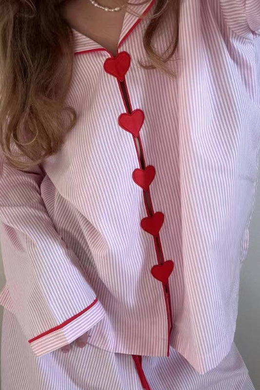 Lily | Pink Heart Pajama Set