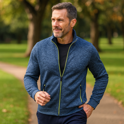 Kasper™ | Classic Knit Jacket with Zipper