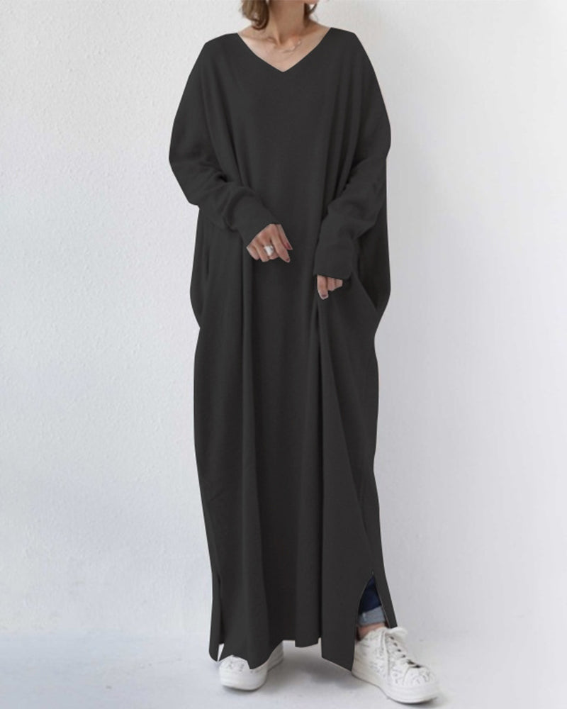 MIA | Fashionable Long Sleeve V-Neck Dress