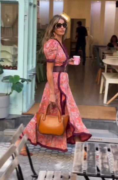 Tosia | Elegant Long Dress with Puff Sleeves