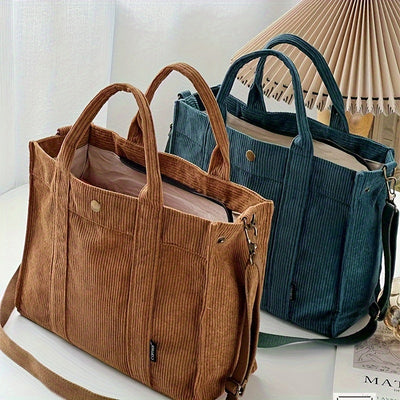 Élise | Cozy Corduroy Tote for Effortless Elegance