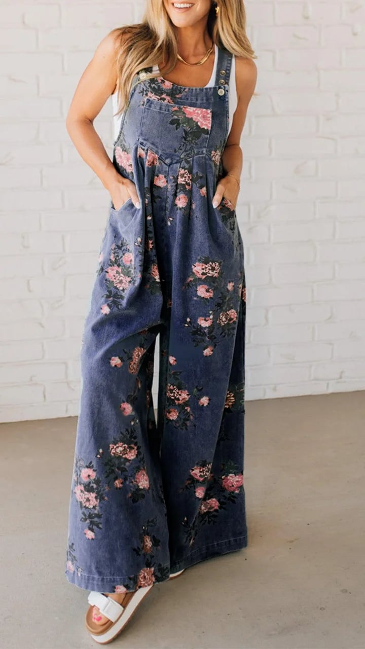 Daphne | Printed Summer Dungarees