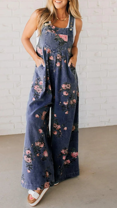 Daphne | Printed Summer Dungarees