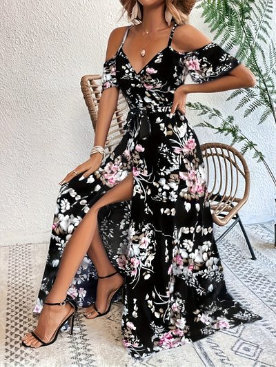 Isabella™ – Black Floral Maxi Dress