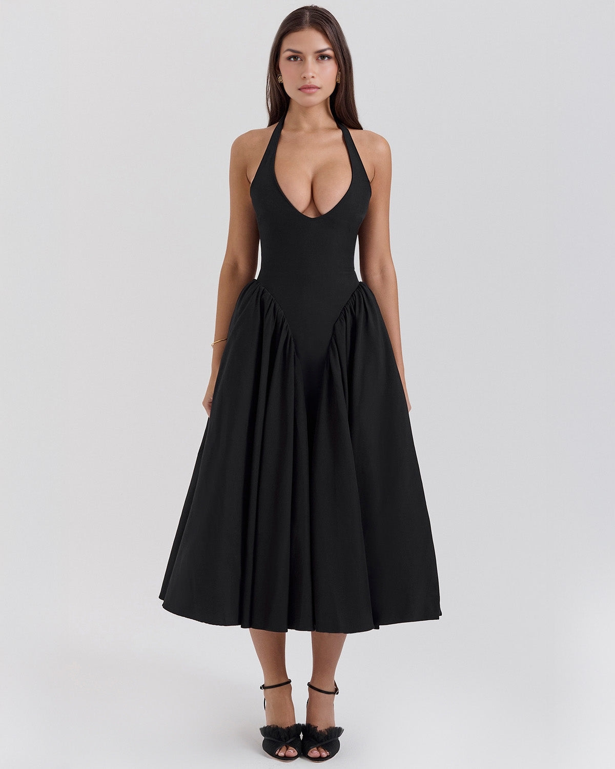 Monroe – Red Midi Dress with Iconic Style