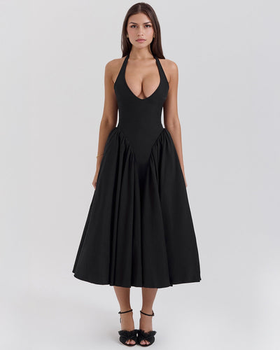 Monroe – Red Midi Dress with Iconic Style