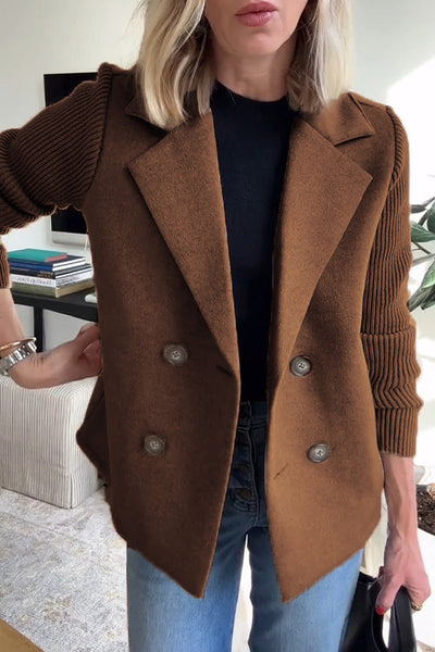 Sorelle™ | Elegant Knit-Sleeve Jacket