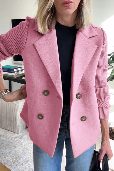 Sorelle™ | Elegant Knit-Sleeve Jacket