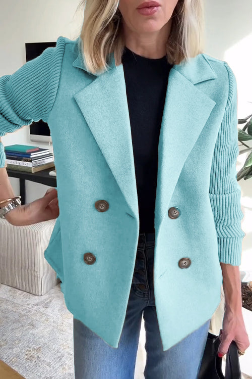 Sorelle™ | Elegant Knit-Sleeve Jacket