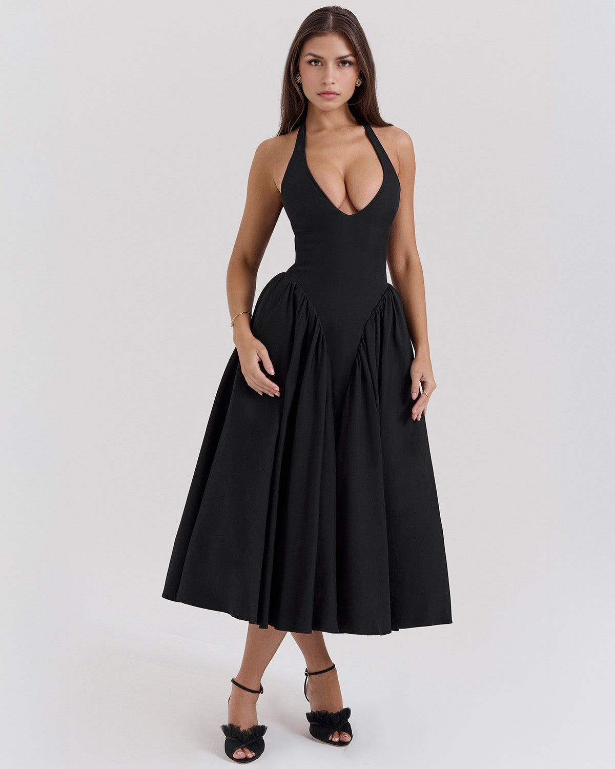 Monroe – Red Midi Dress with Iconic Style
