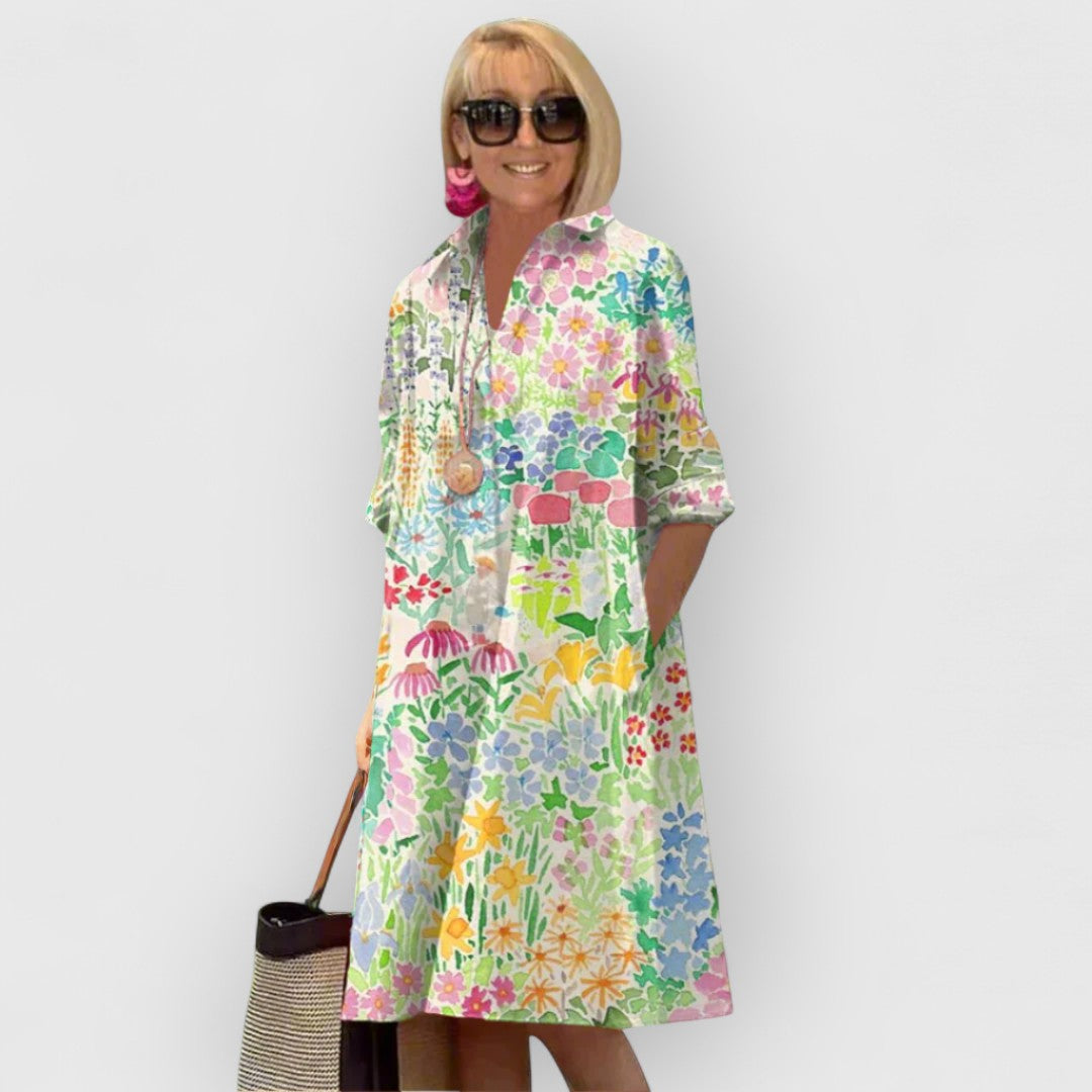 Esme | Elegant Polka Dot Midi Dress