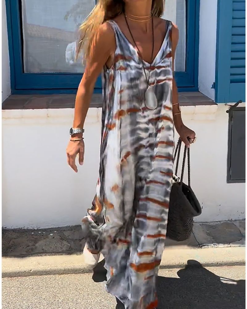 ÉLODIE | Sleeveless Tie-Dye Summer Dress