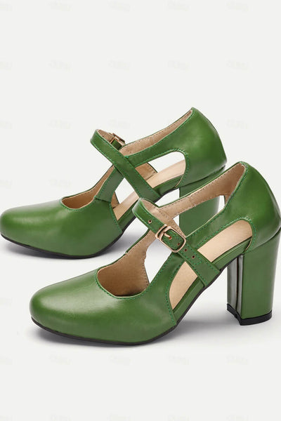 AMBRA | COMFORT HEEL SHOES WITH T-BAR DETAIL