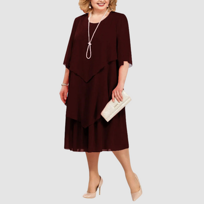 Elene | Comfortable Elegant Chiffon Midi Dress