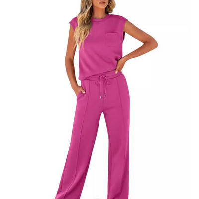 Foria | Sleeveless Drawstring Lounge Set