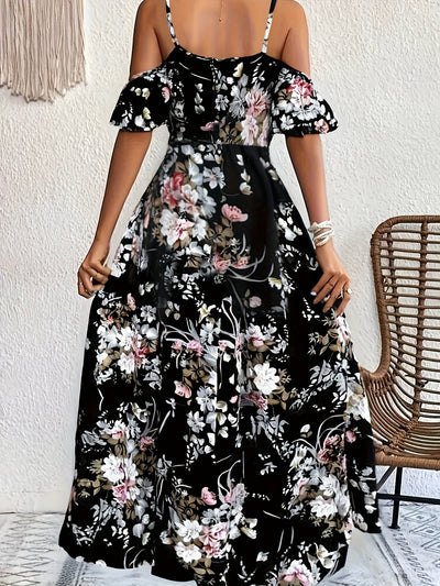 Isabella™ – Black Floral Maxi Dress