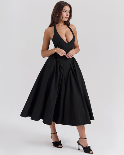 Monroe – Red Midi Dress with Iconic Style