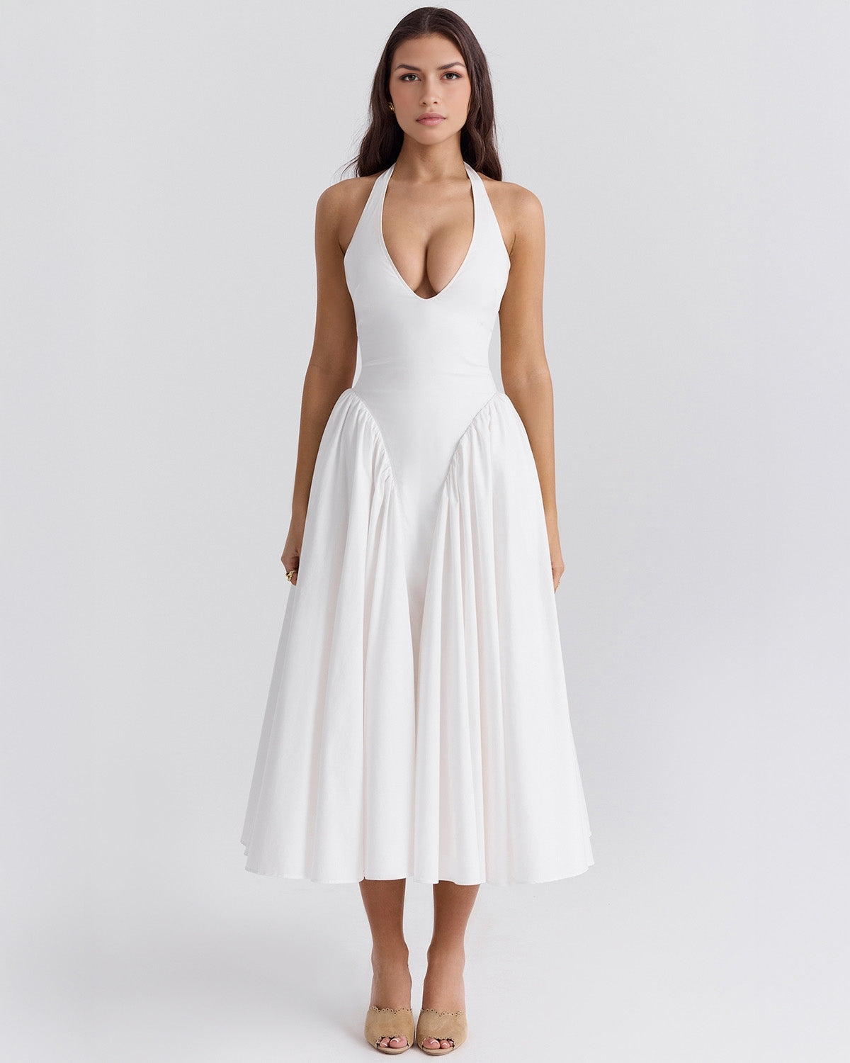 Monroe – Red Midi Dress with Iconic Style