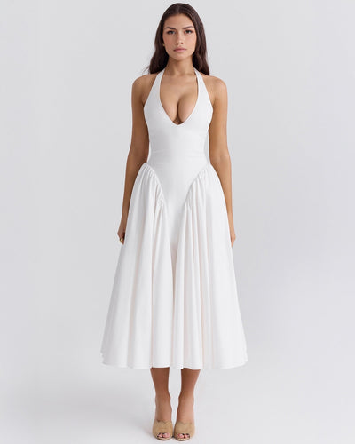 Monroe – Red Midi Dress with Iconic Style