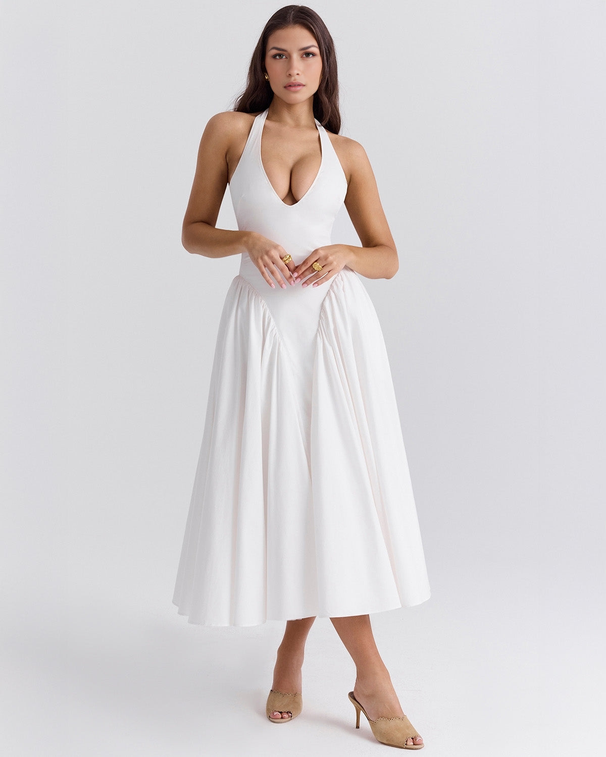 Monroe – Red Midi Dress with Iconic Style