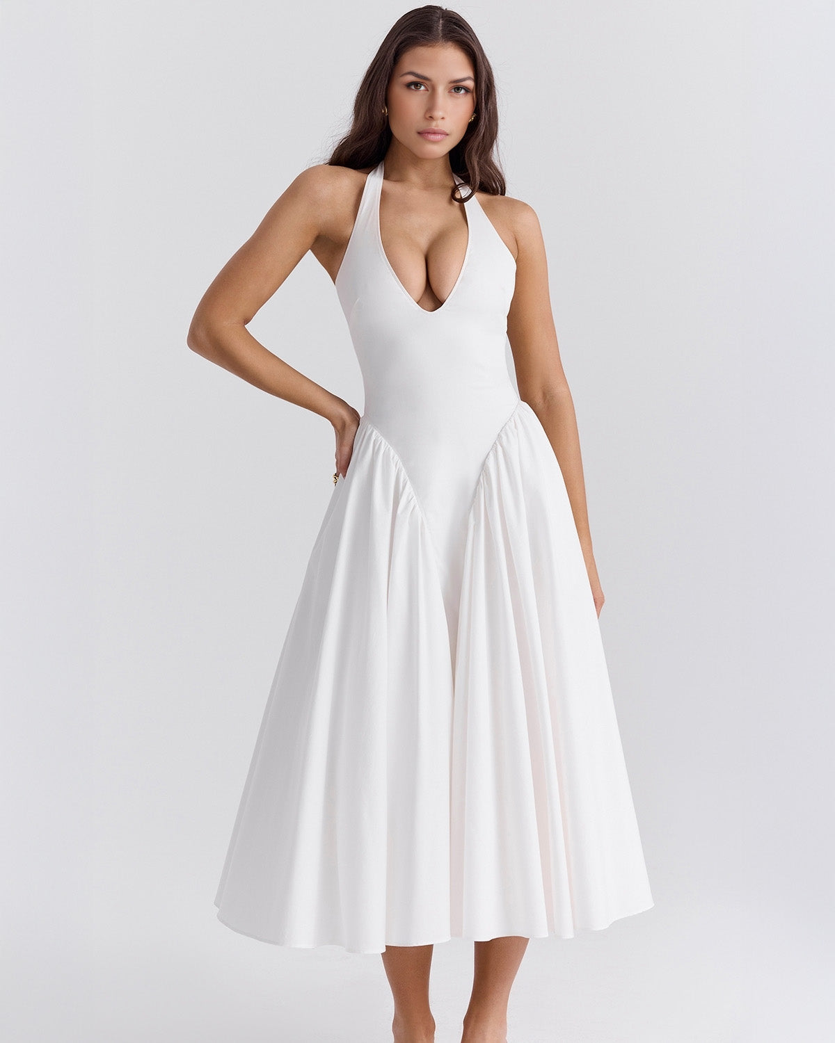 Monroe – Red Midi Dress with Iconic Style