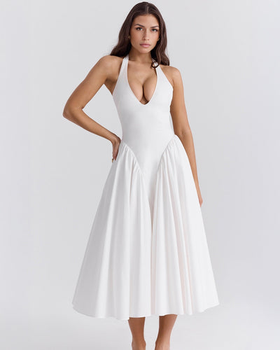 Monroe – Red Midi Dress with Iconic Style