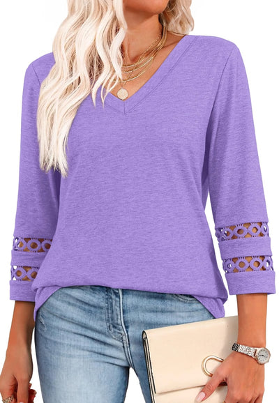 Ruth | Long Sleeve V-Neck Shirt