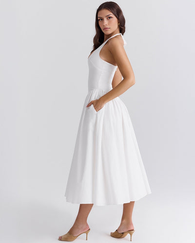 Monroe – Red Midi Dress with Iconic Style