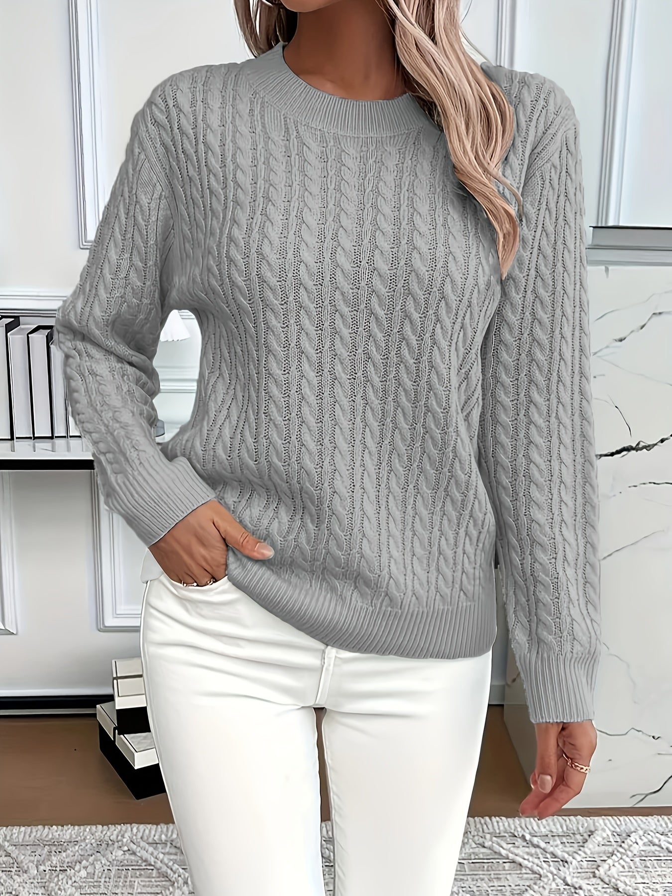 Bernila | Ladies' Cable Knit Jumper