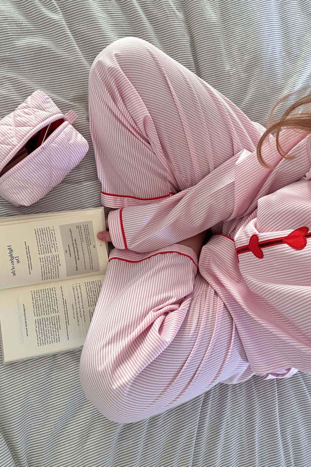 Lily | Pink Heart Pajama Set