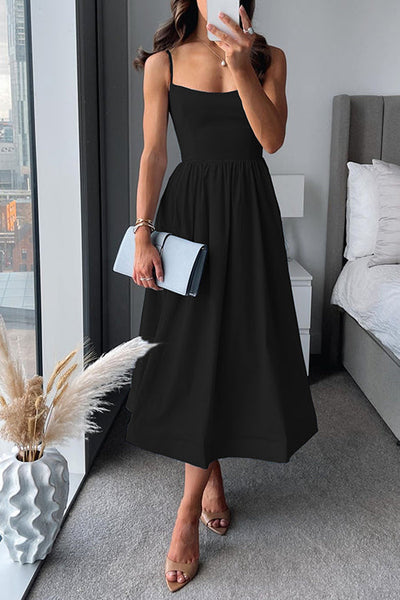 Martina™ | Midi Dress with Thin Straps
