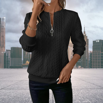 Silvia | Zip-Neck Knitted Sweater