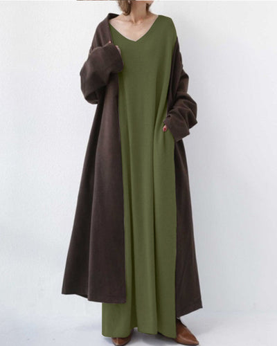 MIA | Fashionable Long Sleeve V-Neck Dress