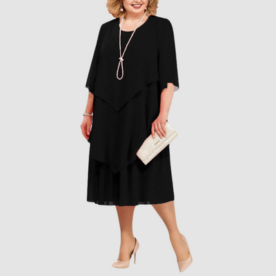 Elene | Comfortable Elegant Chiffon Midi Dress