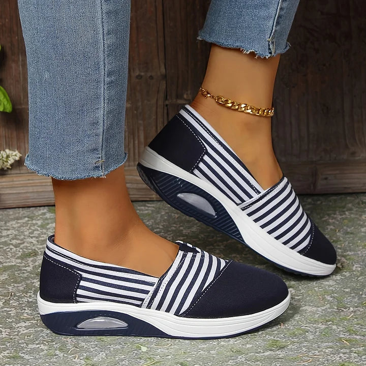 Tasha | Striped Slip-On Sneakers