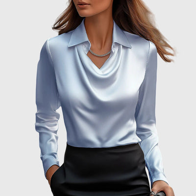 Sylvie | Luxe Pleated Shine Blouse