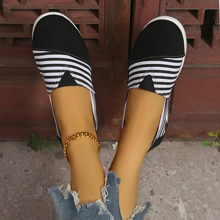 Tasha | Striped Slip-On Sneakers
