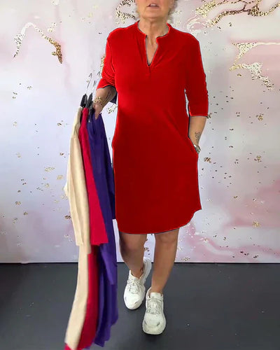 Miravo | Simple V-Neck Dress