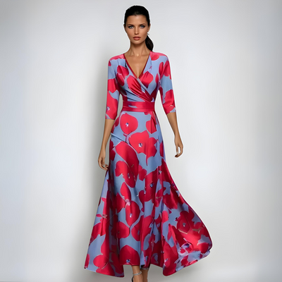 Allegra | Long Floral Wrap Dress