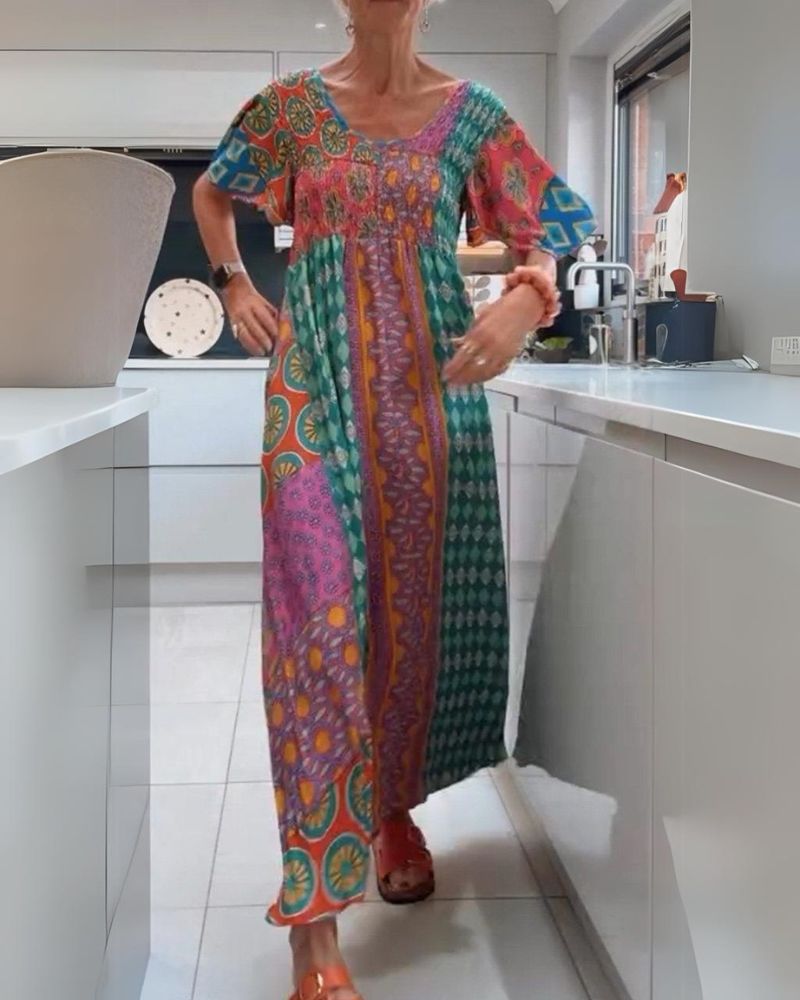 Delise | Bohemian Dress with Paisley Pattern