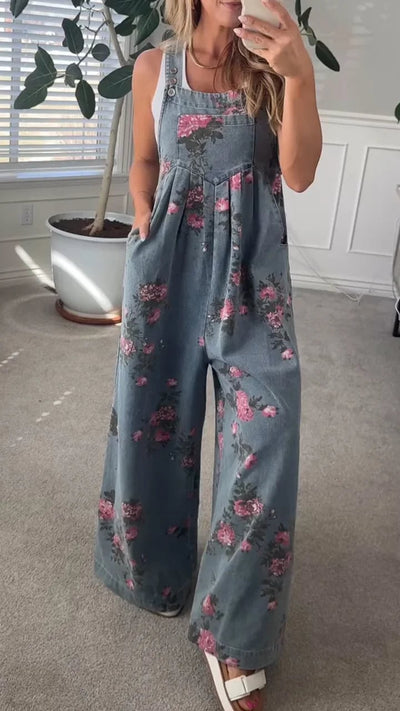 Daphne | Printed Summer Dungarees