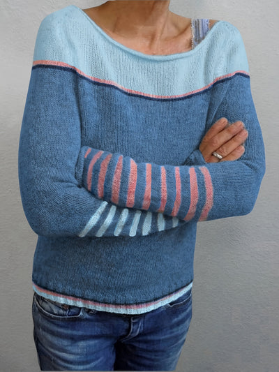 Elara | Striped Long-Sleeve Sweater