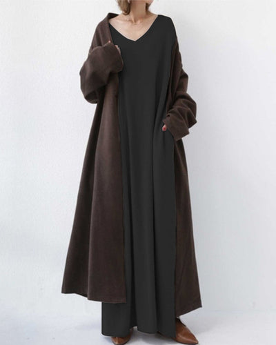 MIA | Fashionable Long Sleeve V-Neck Dress