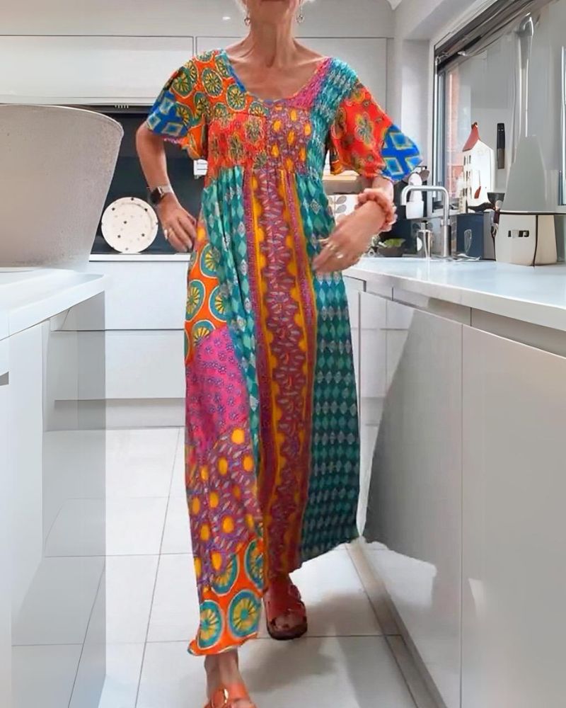 Delise | Bohemian Dress with Paisley Pattern