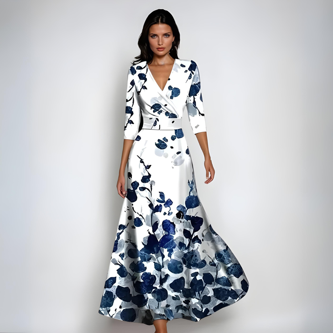 Allegra | Long Floral Wrap Dress