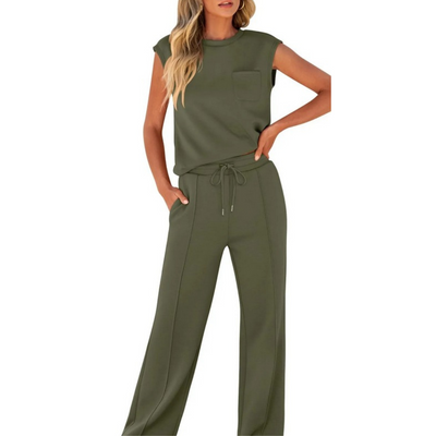 Foria | Sleeveless Drawstring Lounge Set