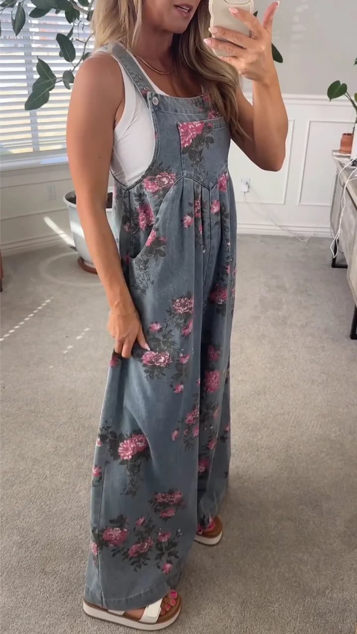 Daphne | Printed Summer Dungarees