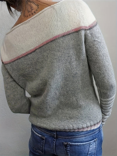 Elara | Striped Long-Sleeve Sweater