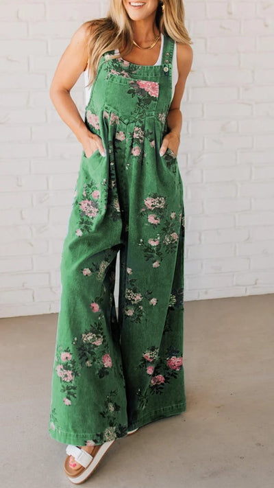 Daphne | Printed Summer Dungarees