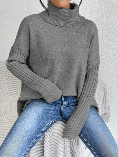 Tahlia | Casual Long Sleeve High Neck Sweater